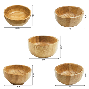 Atacado de alta qualidade de mistura orgânica mini pequenos conjuntos de louça de molho de tigela de cosméticos de bambu - Product Image 2