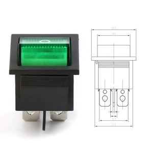Kcd4 màu xanh lá cây Rocker chuyển 250VAC 16A 20A Rocker chuyển 4pin 2 vị trí ON-OFF thuyền Rocker chuyển đổi - Product Image 4