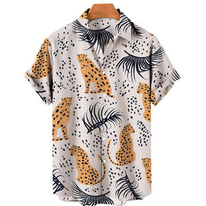 Camicia estiva oversize uomo cinese Cardigan Vintage Color hawaiano stampa tigre - Product Image 5