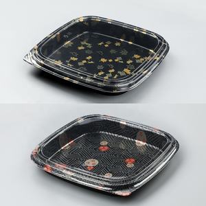 Grand couvercle <span class=keywords><strong>de</strong></span> boîte <span class=keywords><strong>de</strong></span> rangement en plastique pour le service à emporter Sushi Cake Chocolat Bonbons Cookie Sandwiches Pizza Pet Food Blister Tray - Product Image 2