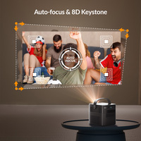 Projecteur VEVSHAO V50 1080p avec autofocus laser TOF, lampe LED, Android 9 OS, 2 Go de RAM, garantie 1 an