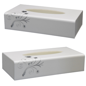 2022 yeni tasarım yüksek kaliteli otel ofis banyo beyaz dikdörtgen doku tutucu akrilik doku kutusu kapağı - Product Image 2