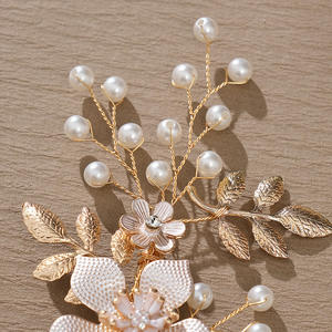 Accessoires de cheveux de <span class=keywords><strong>mariage</strong></span> pour l'Europe et l'Amérique, pinces à cheveux en métal à fleurs pour filles - Product Image 5