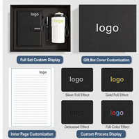 En stock, coffret cadeau de Noël, carnet en cuir PU, tasse isotherme, stylo signature, carnet de notes A5 personnalisable pour étudiants