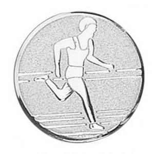 Pendentif et breloque pour homme en plaque fine avec motif Run de 25 mm de diamètre - Product Image 1