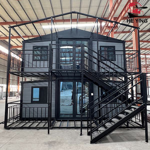 Maßgefertigte Zweistöckige Luxusvilla, Erweiterbares Doppelhaus, Mobiles Fertighaus aus Stahl, Leichtstahl-Fertigbau im Chinesischen Stil - Product Image 2