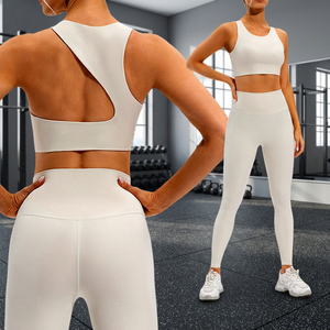 Womens Seamless Sports Bra High Support Push Up High Waist Leggings Workout Yoga <b>Set</b> Breathable Stretch Fitness Activewear Sport - Product Image 4