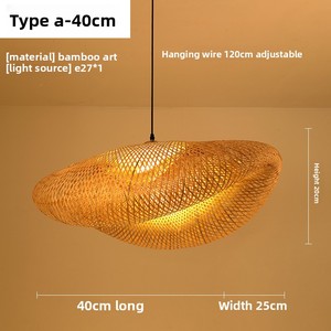 Lampe japonaise en bambou pour hot <span class=keywords><strong>pot</strong></span> lustre de salon de thé zen chinois pour restaurant d'Asie du Sud-Est, hôtel, installation suspendue chez l'habitant - Product Image 6