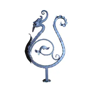 Forged wrought iron rosettes and panels