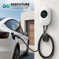 GEEFUTURE 7kw 11kw 22kw Type 2 Chargeurs AC pour voitures électriques à montage mural Wallbox Domestique 1 / 3 Phases Intelligent OCPP 1.6J 16A 32A IP66