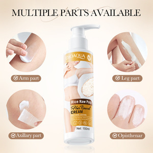 Crema Depilatoria BIOAQUA per Tutto il Corpo, Ascelle e <span class=keywords><strong>Gambe</strong></span>, Indolore, Delicata, Levigante e Illuminante, con Polpa di Riso Biologica per Donne - Product Image 2
