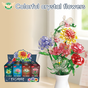 YF Flower Model Decoration Building Blocks Sets Asamblea 12 tipos Regalos de Navidad Flores Building Blocks - Product Image 2