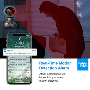 Cámara de Vigilancia Inalámbrica <span class=keywords><strong>V380</strong></span> con Audio Bidireccional para Mascotas, Bebés y Hogar, Robot de Seguridad, 1080P, Visión Nocturna Inteligente, Sensor de Imagen CMOS - Product Image 4