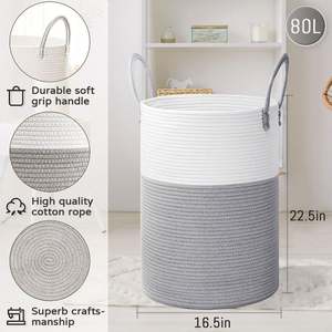 Keranjang Cuci Rotan Bulat 30Cm Vietnam, Keranjang Penyimpanan Anyaman Rumput Laut, Keranjang Warna Pink untuk Menyimpan Kentang dan Bawang - Product Image 6