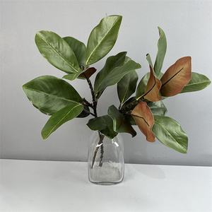 Plantas Artificiales, Ramas de Magnolia al por Mayor, Hojas de Árbol de Caucho Artificiales, Ramas de Magnolia de Plástico para Decoración del Hogar - Product Image 2