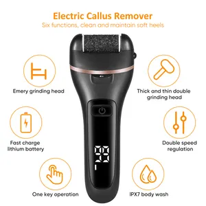 Callus Remover Electric Foot File Pedicure Feet Hard Skin Remover Foot Scraper With 3 Roller Heads With 3 Roll