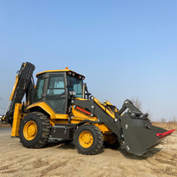 Gratis pengiriman Dunia mesin terkenal Euro V traktor Backhoe 4x4 digunakan pemuat dapat disesuaikan Mini Backhoe Loader