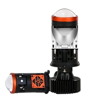 Bohlam Lampu Depan LED Y5 Pro H4 110W 11000LM Kecerahan Tinggi Katup Elektromagnetik Sinar Datar Pendingin Tabung Tembaga Kipas Senyap CANBUS