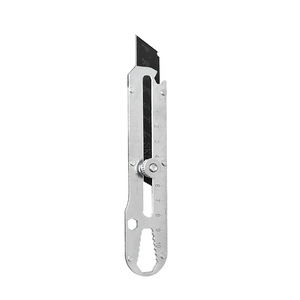 Stainless Steel Utility Knife 13.8 Cm Heavy Duty Paper Cutter Wallpaper Cutter Multi Functional Knife With Ruler And Blade - Product Image 5