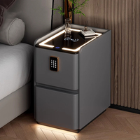 Table de chevet intelligente de luxe personnalisée avec chargement sans fil, audio Bluetooth, USB, lampe LED et serrure à code – Vente en gros