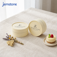 Boîte d'emballage cylindrique en carton kraft recyclable de luxe, résistante au four, pour desserts, gâteaux basques et cheesecakes, avec logo personnalisé