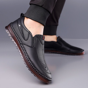 Mocasines para Hombre, Sin Cordones, Punta Redonda, Color Sólido, Suela de Goma Antideslizante, Zapatos para Conducir, Zapatos Casuales de Otoño - Product Image 4