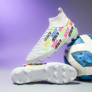 Scarpe da <span class=keywords><strong>calcio</strong></span> da uomo all'aperto FG/TF scarpe da <span class=keywords><strong>calcio</strong></span> Futsal professionali Unisex per allenamento in erba di alta qualità Sport ultraleggero antiscivolo - Product Image 6