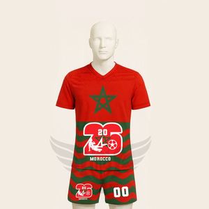 Ropa Deportiva Masculina de Marruecos, Secado Rápido, Transpirable, de Alta Calidad, Camiseta de Fútbol Personalizada, Uniformes de Fútbol para Clubes - Product Image 1