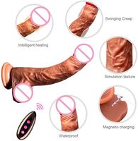 Realistischer Dildo vibrator für Frauen Echte Haut und Gefühl weiblicher Masturbation Fernbedienung Heizung Penis Schwanz Sexspielzeug