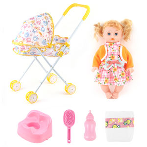 Nuevo Diseño de Juguete de Estilo de Dibujos Animados para Jugar a Roles, Muñeca Pequeña para Niña con Set de Cochecito - Product Image 1
