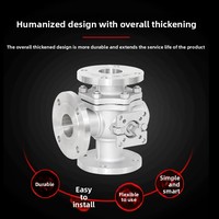 Vanne à boisseau sphérique à bride en acier inoxydable OEM fournie par le fabricant, type T, à flotteur, DN65, modèle Q45F pour l'eau