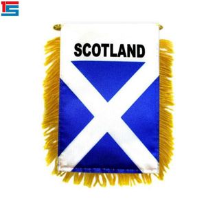 Mini Bandera de Satén Personalizada de España con Borlas Amarillas, Impresión Digital, para Coche, Eventos Deportivos y Exhibición - Product Image 3