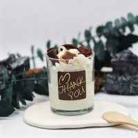Nueva Colección de Velas Aromáticas Artesanales con Diseño de Brownie y Pastel de Fresa, Vela de Cera de Soya en Portavelas de Vidrio para Decoración del Hogar