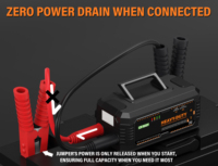 Démarreur de camion robuste 13440A, booster de batterie 64000 mAh avec testeur de batterie, jusqu'à 20 démarres, durée de vie de 1000 cycles