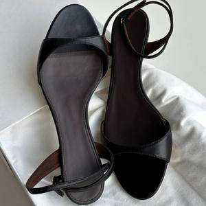 Sandalias de tacón fino con correa al tobillo y punta redonda para mujer, estilo gatito francés, elegantes, para verano 2026 - Product Image 4