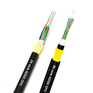 Cable de Fibra Óptica Autoportante Dieléctrico de 24 Núcleos <span class=keywords><strong>ADSS</strong></span>, Alcance de 200M -1000M, Cable de Fibra Aéreo Sin Armadura SM OFC de 96 Núcleos <span class=keywords><strong>ADSS</strong></span> - Product Image 1