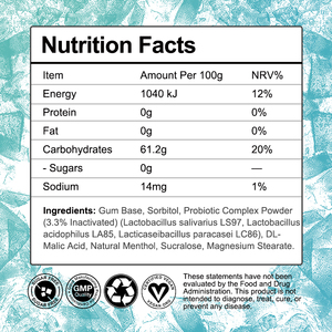Ahualyn Vente en gros OEM 60 comprimés de soins bucco-dentaires probiotiques postbiotiques à la menthe fraîche <span class=keywords><strong>sans</strong></span> <span class=keywords><strong>sucre</strong></span> pour une haleine fraîche en déplacement - Product Image 6