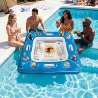 Table de jeu flottante gonflable en PVC pour jeux d'échecs, de cartes et de poker, bar à glace, prête à l'emploi transfrontalière, couleur unie, illimitée