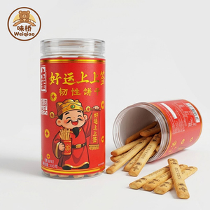 Galletas <span class=keywords><strong>de</strong></span> Mantequilla Dulces con Sabor a Frutas, en Caja <span class=keywords><strong>de</strong></span> Plástico, Forma Larga y Lineal, Textura Semiblanda, Snacks Familiares, con Diseño <span class=keywords><strong>de</strong></span> Amuleto Chino <span class=keywords><strong>de</strong></span> <span class=keywords><strong>la</strong></span> <span class=keywords><strong>Suerte</strong></span>, Soporte OEM - Product Image 1