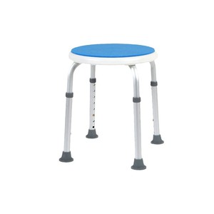 Aluminum Alloy Shower <b>Stool</b> Blue Non Slip Seat For Elderly And Pregnant Woman Round Adjustable Height <b>Bathroom</b> Safety Equipment - Product Image 2