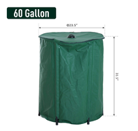 Réservoir d'eau liquide en PVC pliable de jardin robuste Baril de pluie en PVC pliable portable