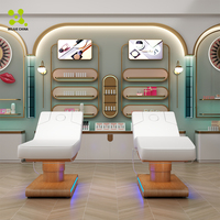Table de massage électrique BOJUE coréenne en bois blanc pour soins des cils, lifting cosmétique, massage thaïlandais, pour salon de beauté et spa