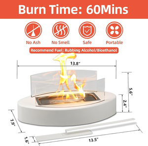 Camino <span class=keywords><strong>portatile</strong></span> moderno a <span class=keywords><strong>bioetanolo</strong></span> con tavolo personale da giardino pozzo per il fuoco Mini ciotola per il fuoco senza fumo per esterni caminetti a etanolo - Product Image 2