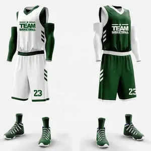 Benutzer definierte Uniform von Herren Damen Jungen Paket Großhandel Sublimation School College Camisas de Time Design für Basketball-Uniformen