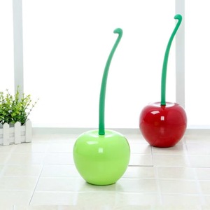 Cherry Toilet <b>Brush</b> Set Plastic <b>Round</b> <b>Brush</b> Easy To Clean For Bathroom Cleaning - Product Image 4