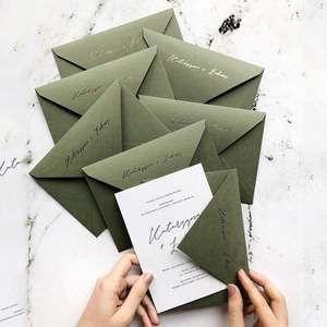 Tarjetas de Invitación de Boda Económicas con Papel Brillante, Impresión de Tarjetas de Boda de Lujo con Sobres - Product Image 2