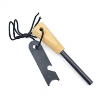 Allume-feu portable en magnésium pour le camping en plein air, équipement de survie en milieu sauvage, tige d'allumage en bois avec tige en magnésium