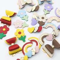 Ensemble cadeau de Noël d'accessoires pour cheveux personnalisés : Pince à cheveux, Fleur, Nœud arc-en-ciel, Accessoire de tête en cuir, Pince à cheveux mignonne en forme de nœud, Vente en gros