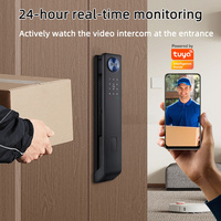 Glomarket Tuya Serrure numérique 3D avec reconnaissance faciale Vidéo interphone biométrique Empreinte digitale Wifi Serrure de porte intelligente pour la sécurité à domicile