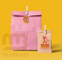 Boîte alimentaire personnalisée avec logo pour sandwichs, burgers, frites, à emporter, jetable, avec séparateur pour pizza, en carton